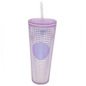 NWT Starbucks Holiday 2020 Pink Disco Grid Tumbler